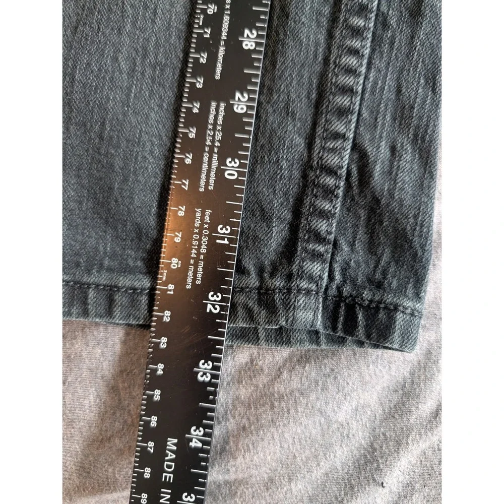 Levis 511 Slim Fit Jeans Faded Black Denim 33x32 Repaired Crotch 62209-0016